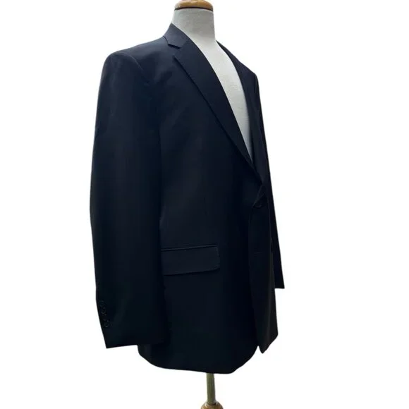 Brooks Brothers Men's Wool Blend Explorer Madison Fit Blazer Size 44L Black